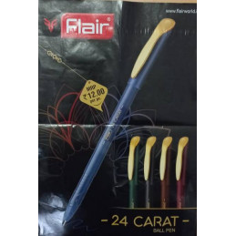 Flair 24 Carat Ball Pen (Blue & Black Combo, 20's Pack)