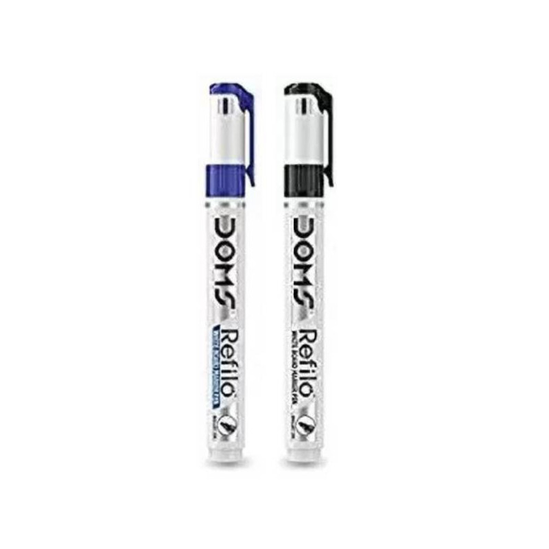 Doms White Board Marker Pen (Black  Blue-5 Pcs Each)