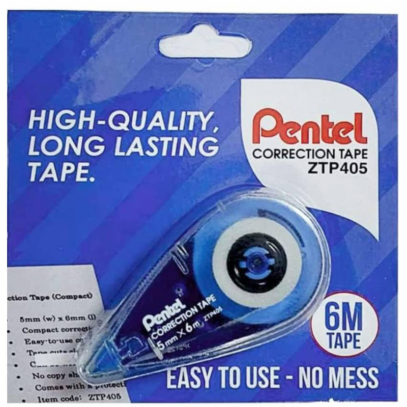 Pentel (Japan) Correction Tape Non Toxic (5mm x 6mtrs)