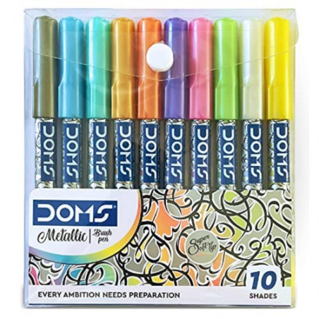 Doms Metallic Brush Pens (10 Shades)